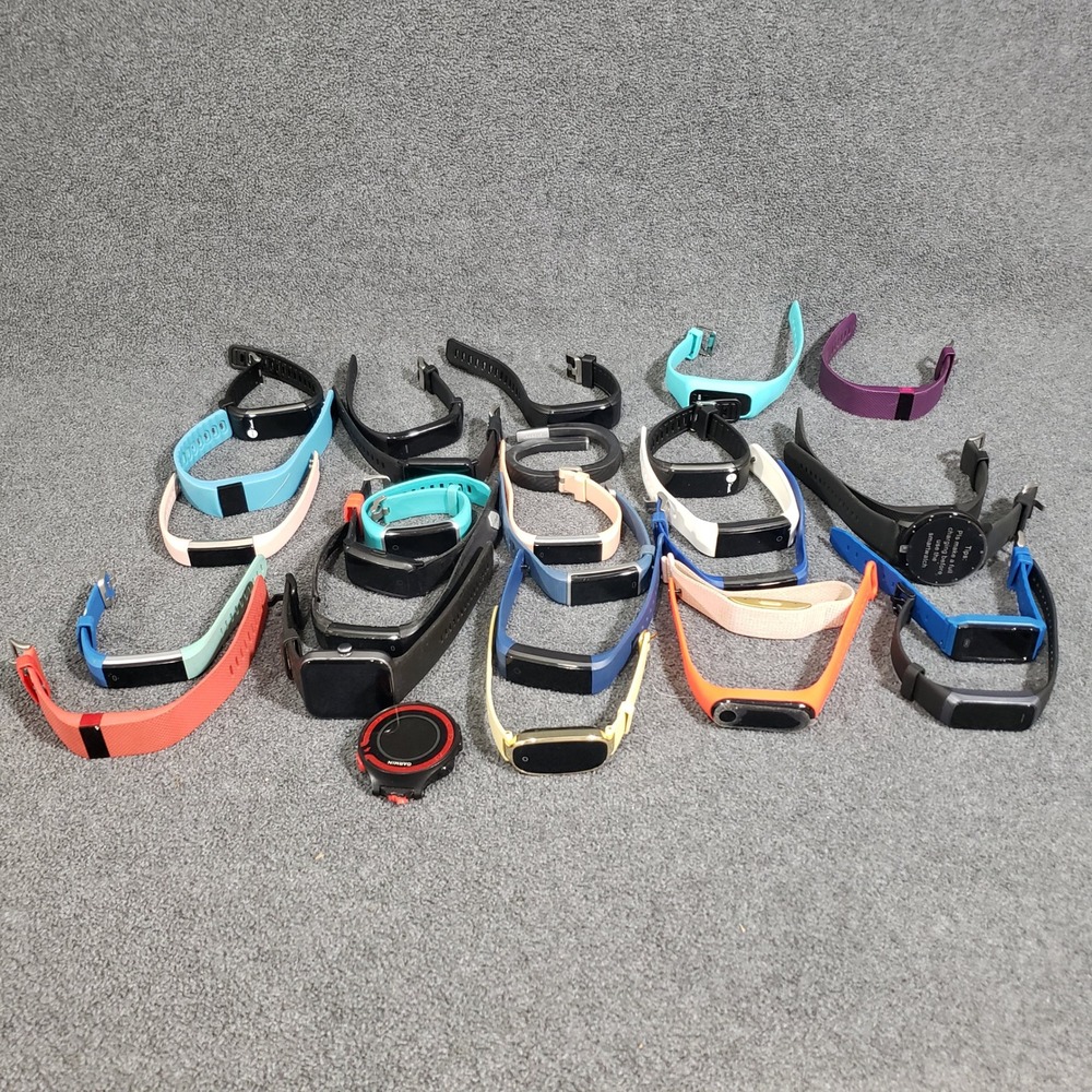 Fitness‎ Tracker Lot of 29 Unisex Multi-Color Activity Band Smartwatch